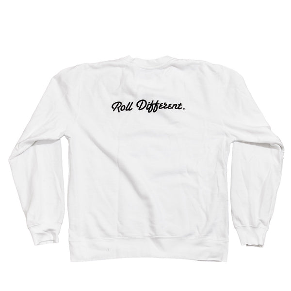 Rolling Projects (RP) White Badge Crew Neck Sweatshirt - Rolling