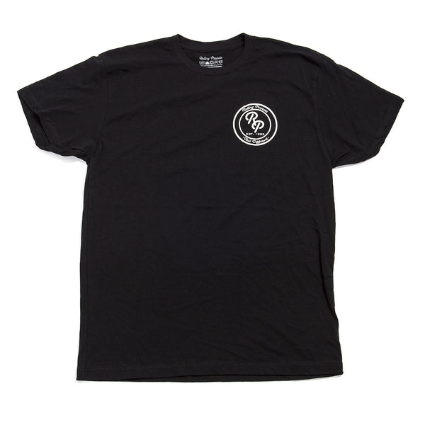 Badge Crewneck T-Shirt - Black - Rolling Projects