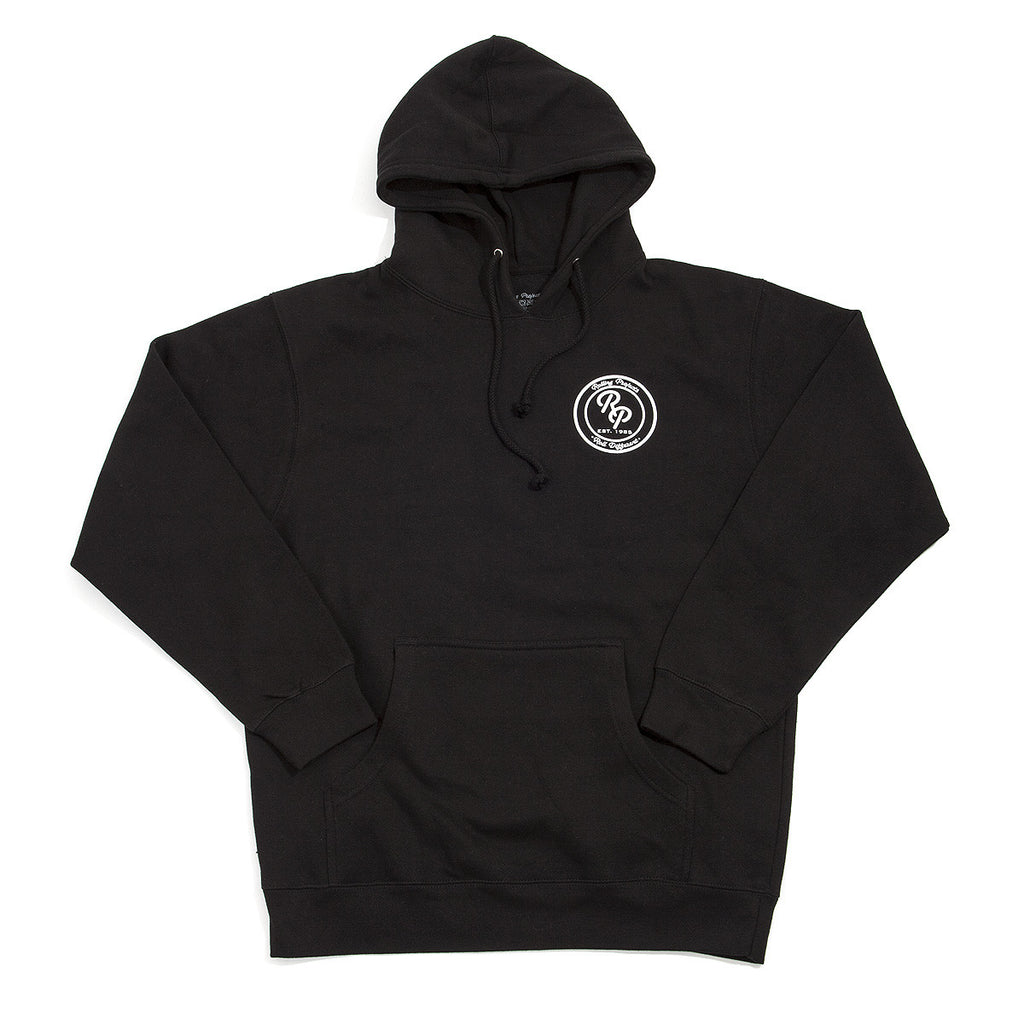 Badge Pullover Hoodie - Black - Rolling Projects