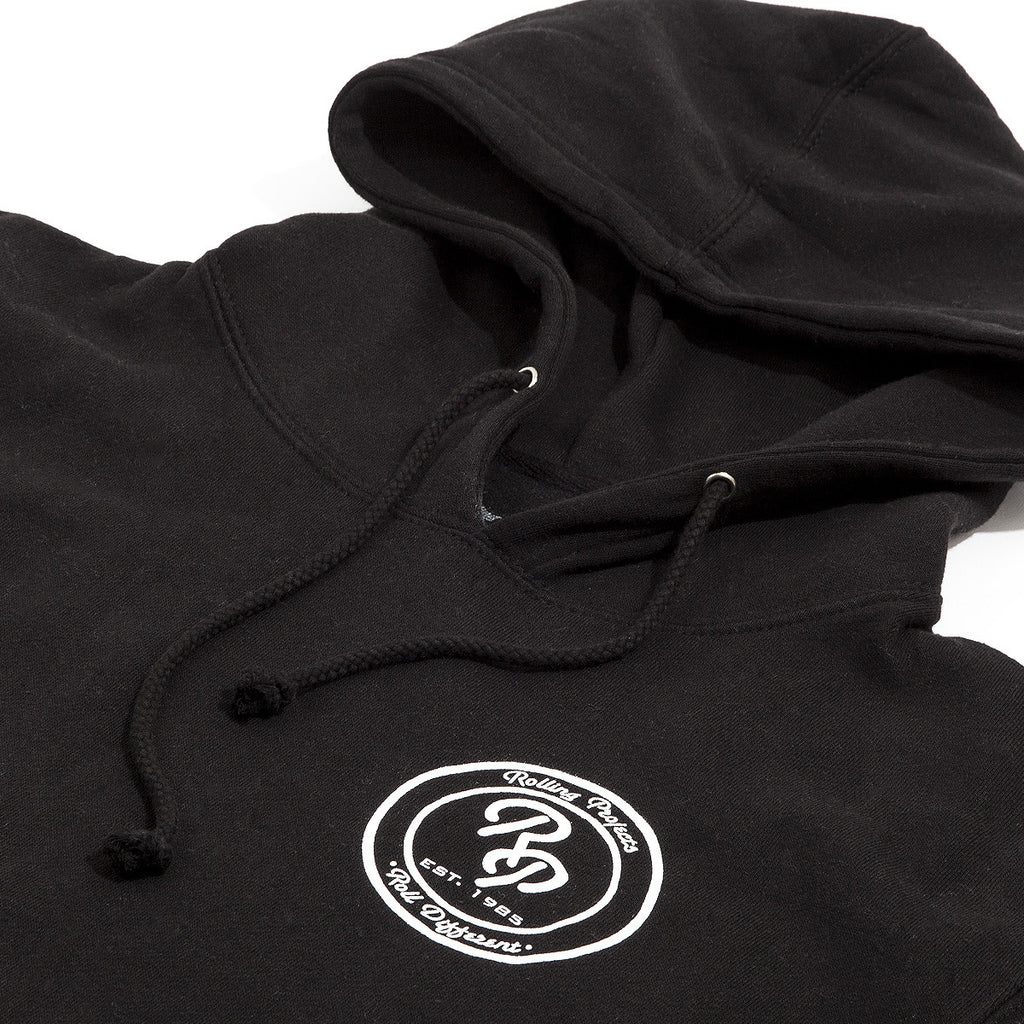Badge Pullover Hoodie - Black - Rolling Projects