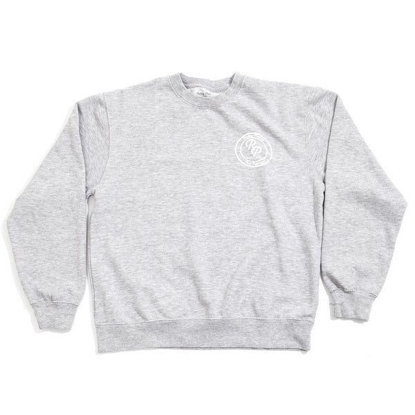 Badge Crewneck Sweatshirt - Grey - Rolling Projects