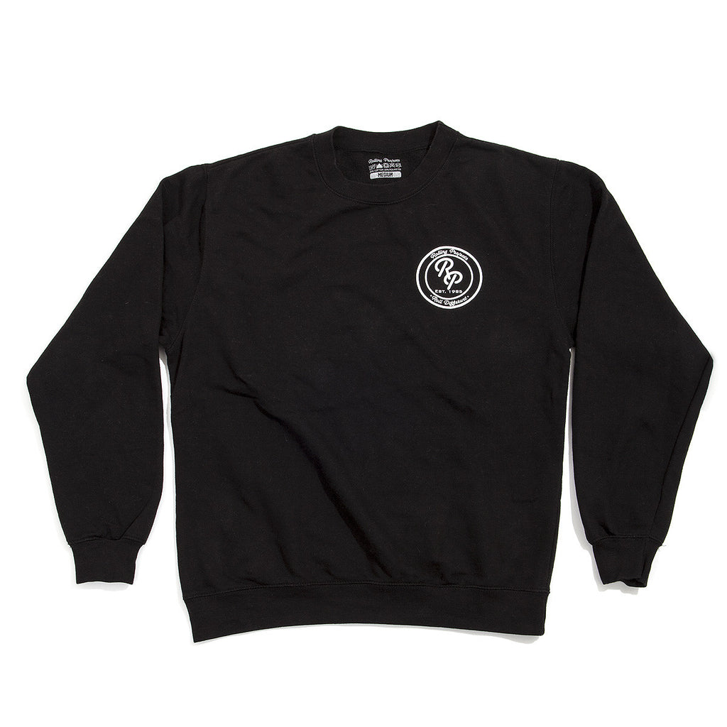 Badge Crewneck Sweatshirt - Black - Rolling Projects