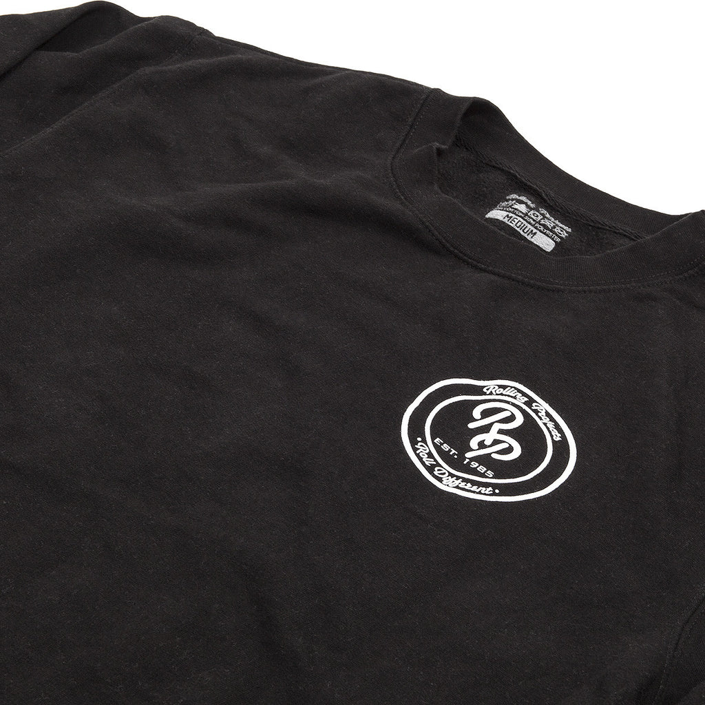 Badge Crewneck Sweatshirt - Black - Rolling Projects