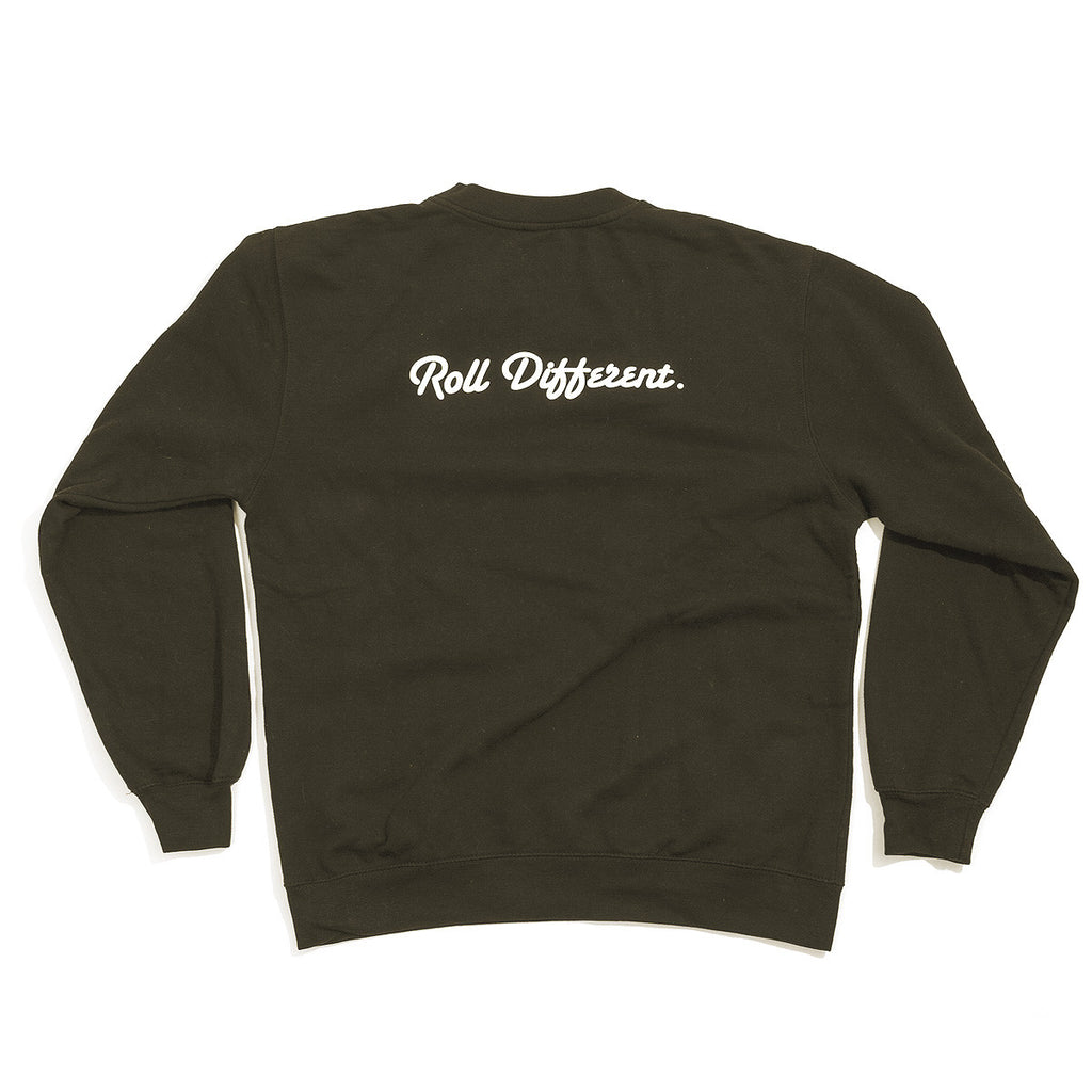 Badge Crewneck Sweatshirt - Army Green - Rolling Projects
