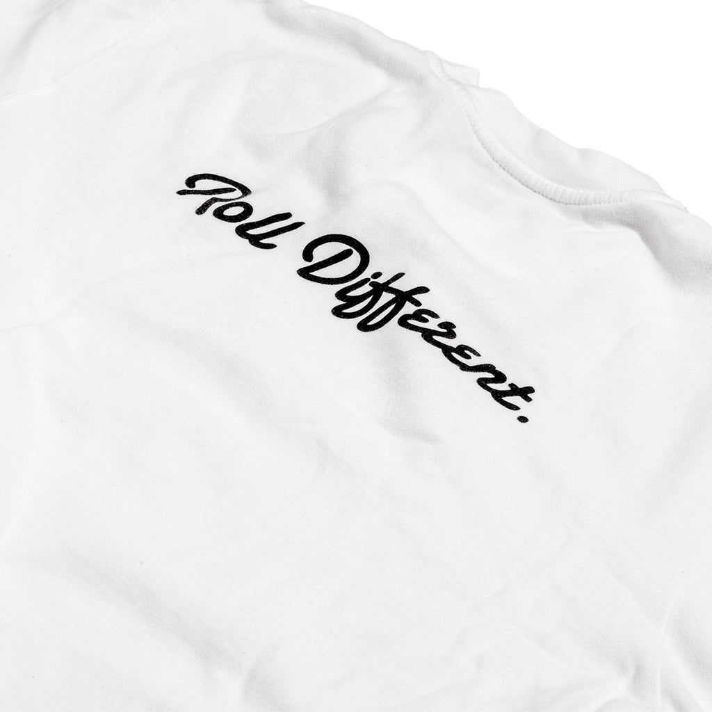 Badge Crewneck Sweatshirt - White - Rolling Projects